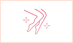 広島市安佐南区に位置する当院(ましの皮ふ科クリニック)の医療脱毛の特徴、痛みの少ない医療脱毛を示したイラスト図